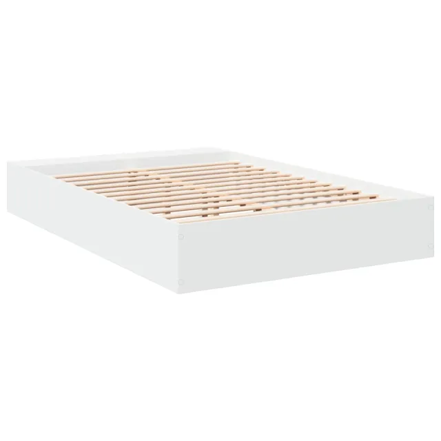 Cadre de lit sans matelas blanc 150x200 cm