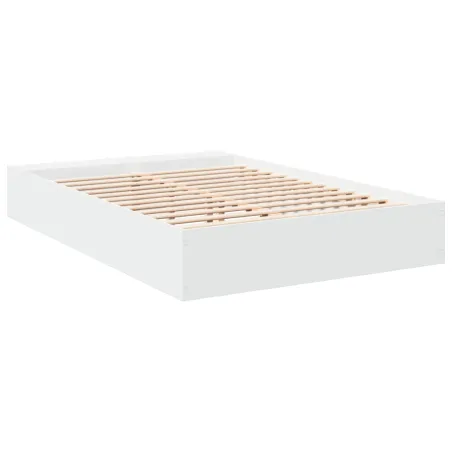 Cadre de lit sans matelas blanc 150x200 cm
