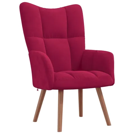 Chaise de relaxation Rouge bordeaux Velours 2