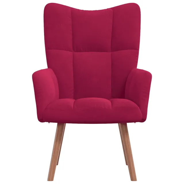 Chaise de relaxation Rouge bordeaux Velours