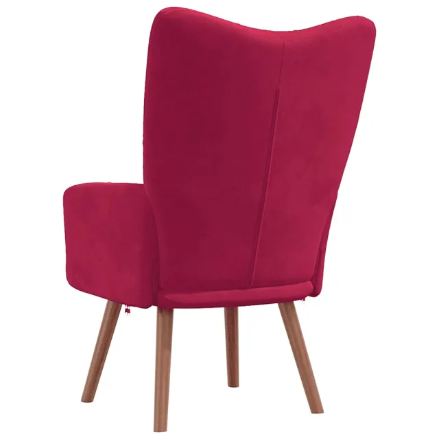 Chaise de relaxation Rouge bordeaux Velours