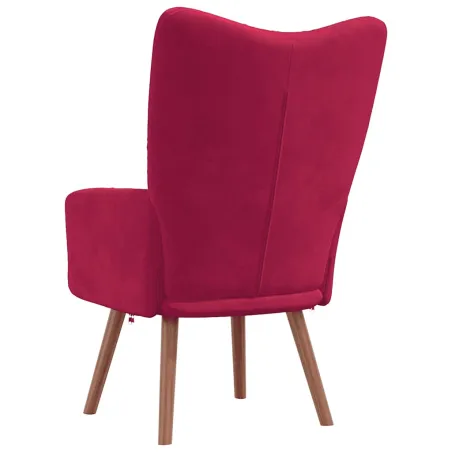 Chaise de relaxation Rouge bordeaux Velours