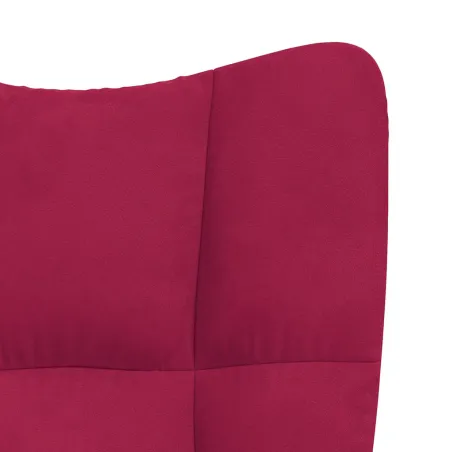 Chaise de relaxation Rouge bordeaux Velours
