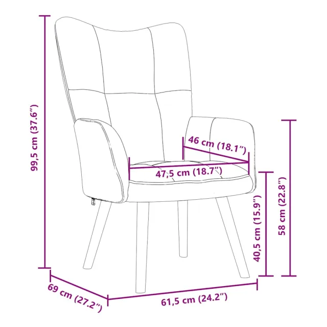 Chaise de relaxation Rouge bordeaux Velours