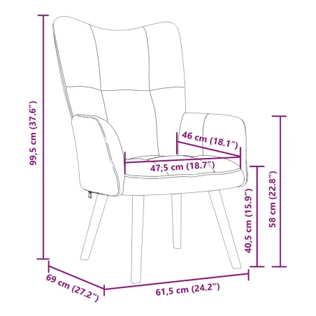 Chaise de relaxation Rouge bordeaux Velours