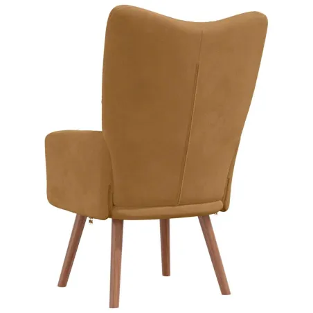 Chaise de relaxation Marron Velours