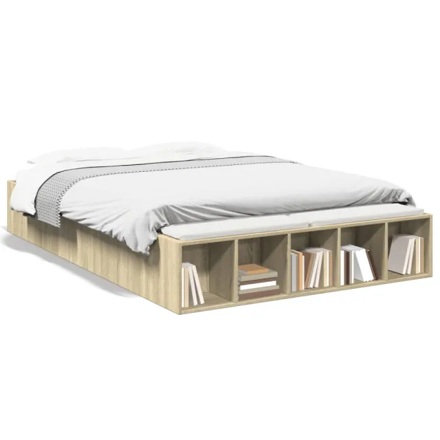 Cadre de lit sans matelas chêne sonoma 120x190 cm