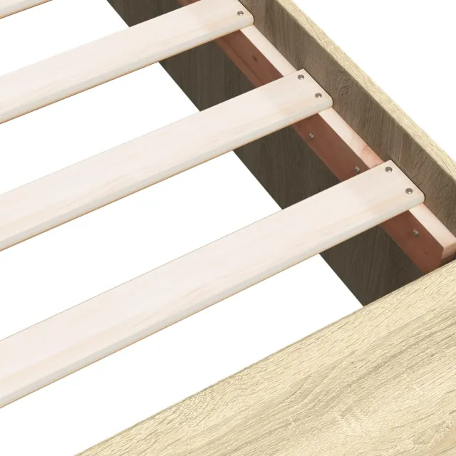 Cadre de lit sans matelas chêne sonoma 120x190 cm