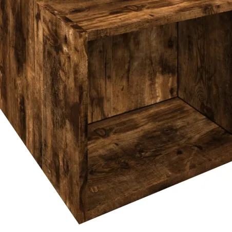 Cadre de lit sans matelas chêne fumé 120x190 cm