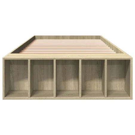 Cadre de lit sans matelas chêne sonoma 100x200 cm