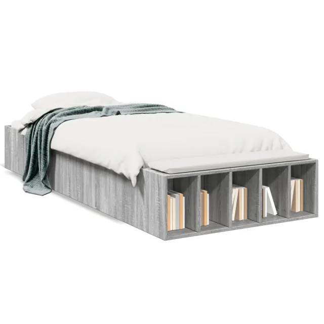 Cadre de lit sans matelas sonoma gris 90x200 cm