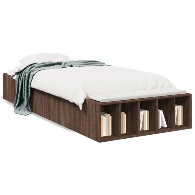 Cadre de lit sans matelas chêne marron 90x200 cm