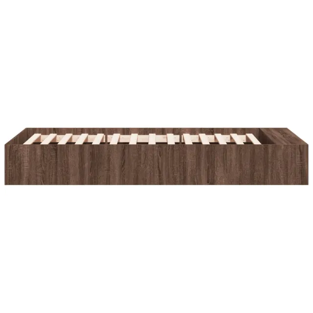 Cadre de lit sans matelas chêne marron 90x200 cm