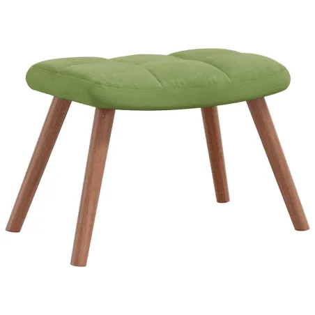 Chaise de relaxation avec repose-pied Vert clair Velours
