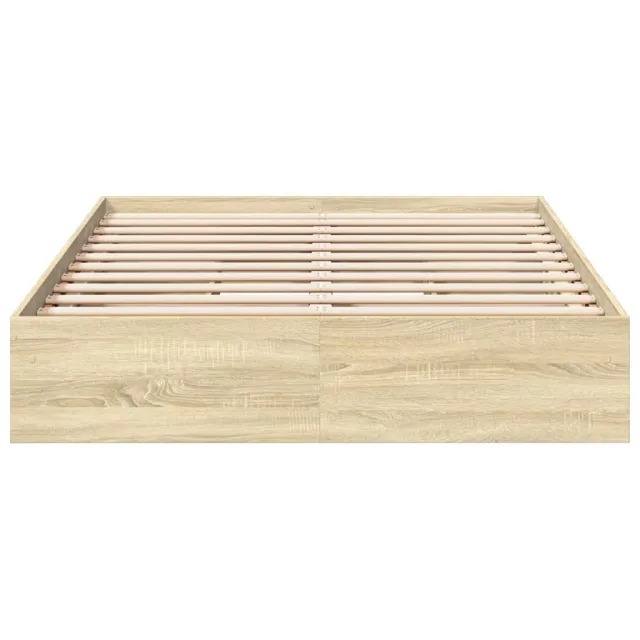 Cadre de lit avec tiroirs sans matelas chêne sonoma 140x200 cm