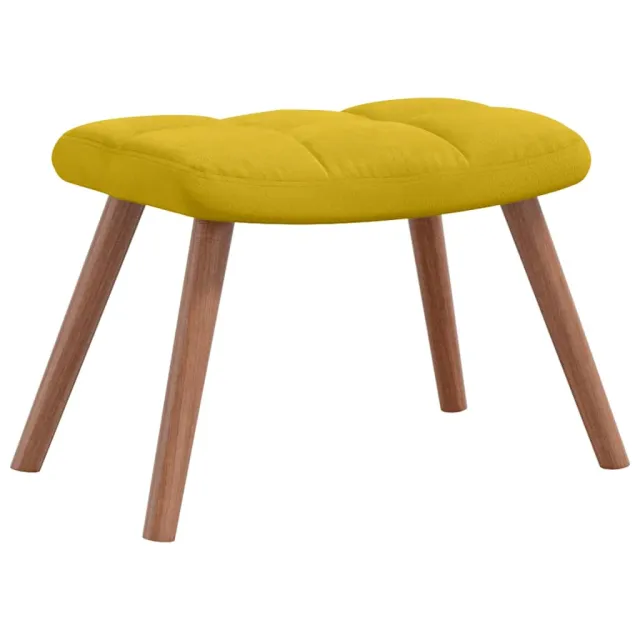 Chaise de relaxation avec repose-pied Jaune moutarde Velours
