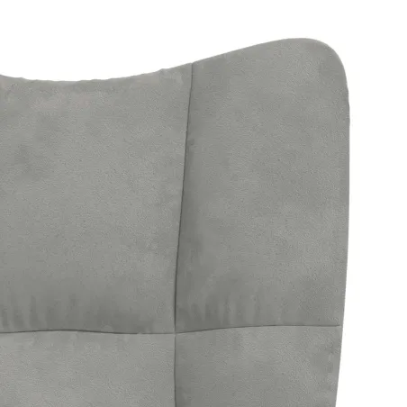 Chaise de relaxation Gris clair Velours