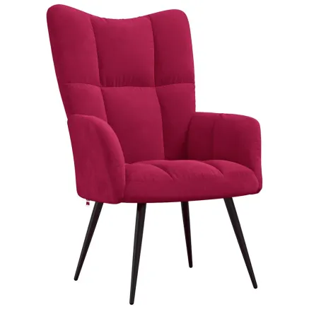 Chaise de relaxation Rouge bordeaux Velours 2