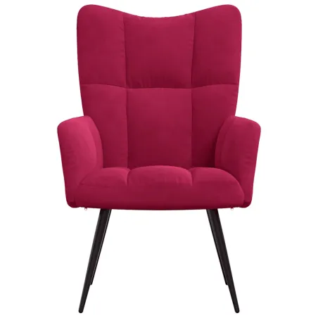 Chaise de relaxation Rouge bordeaux Velours