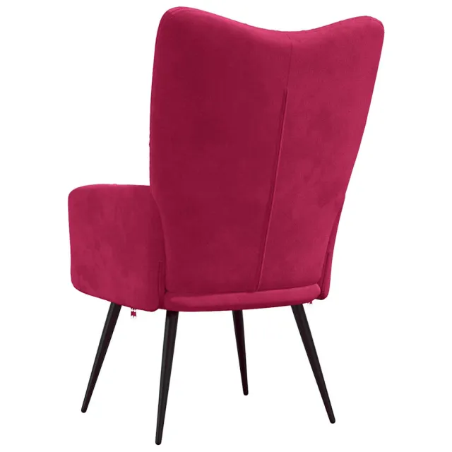 Chaise de relaxation Rouge bordeaux Velours