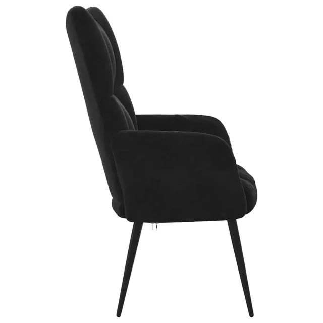 Chaise de relaxation Noir Velours