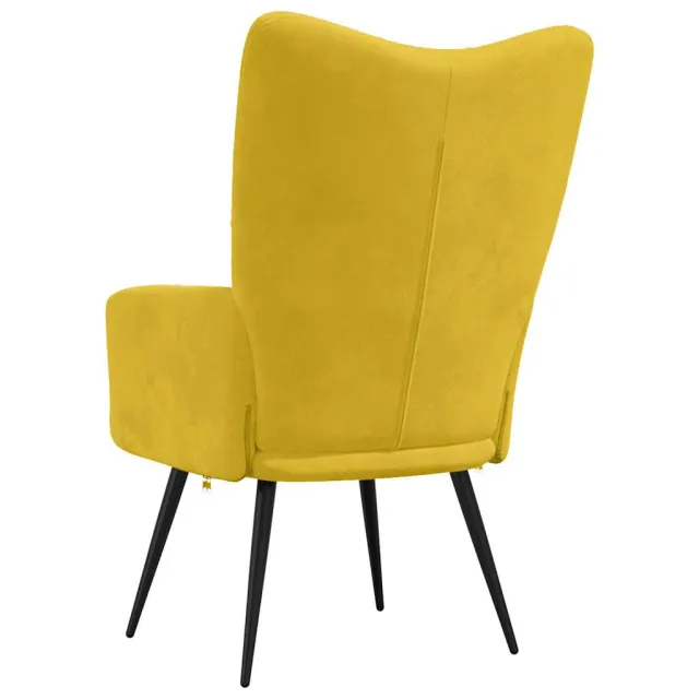 Chaise de relaxation Jaune moutarde Velours