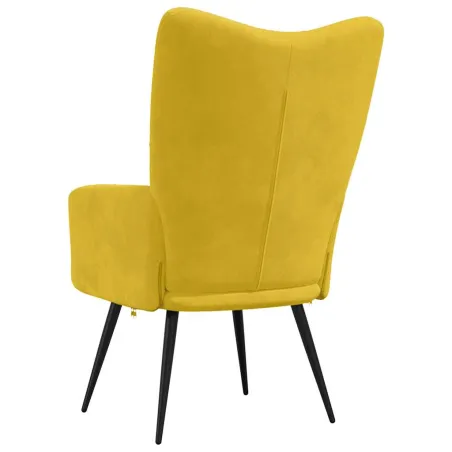 Chaise de relaxation Jaune moutarde Velours