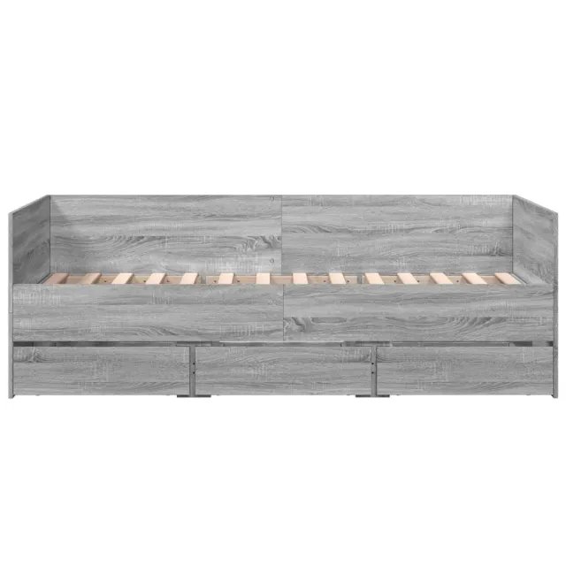 Lit de jour avec tiroirs sans matelas sonoma gris 75x190 cm