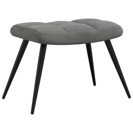 Chaise de relaxation avec tabouret Gris foncé Velours