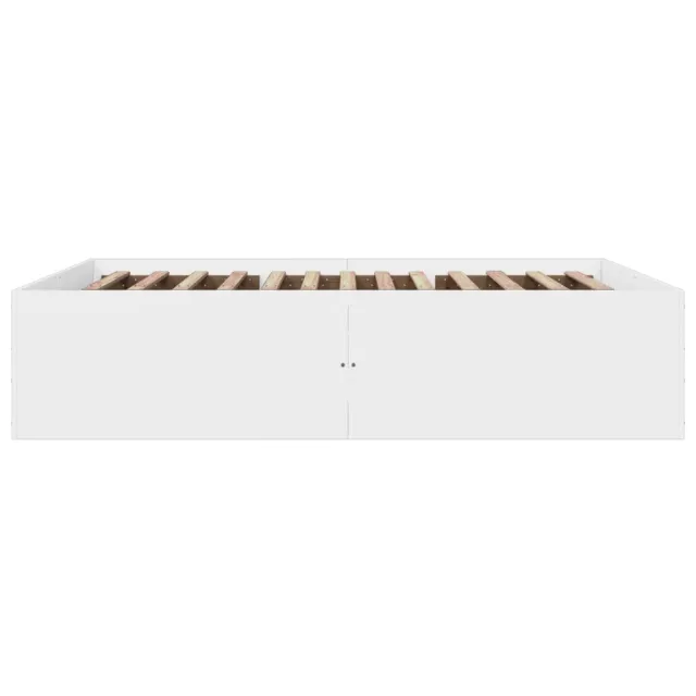 Cadre de lit sans matelas blanc 160x200 cm