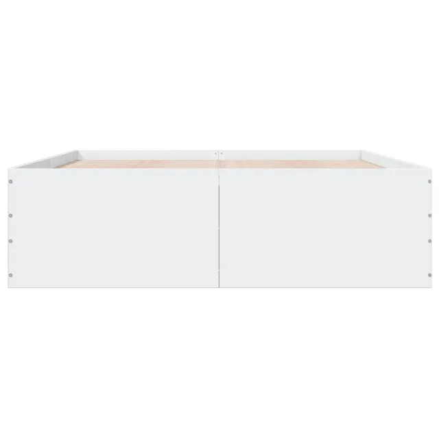 Cadre de lit sans matelas blanc 150x200 cm