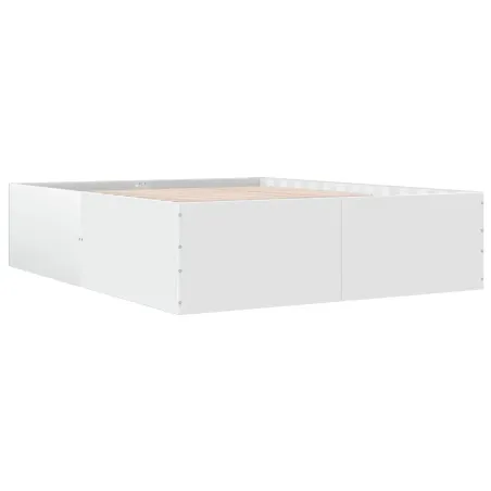 Cadre de lit sans matelas blanc 150x200 cm