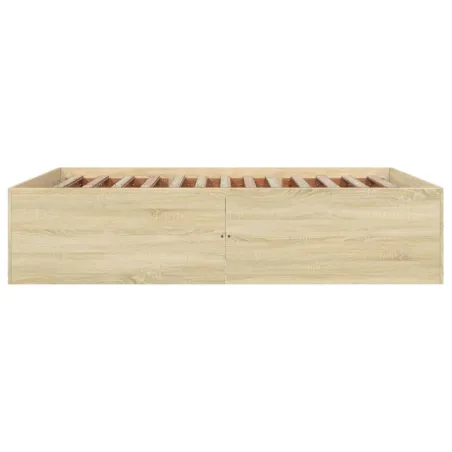 Cadre de lit sans matelas chêne sonoma 150x200 cm