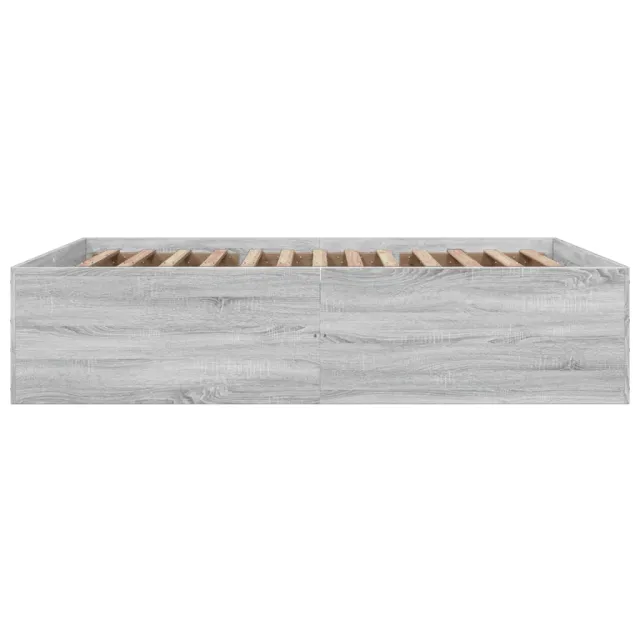 Cadre de lit sans matelas sonoma gris 150x200 cm