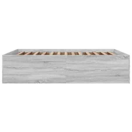 Cadre de lit sans matelas sonoma gris 150x200 cm