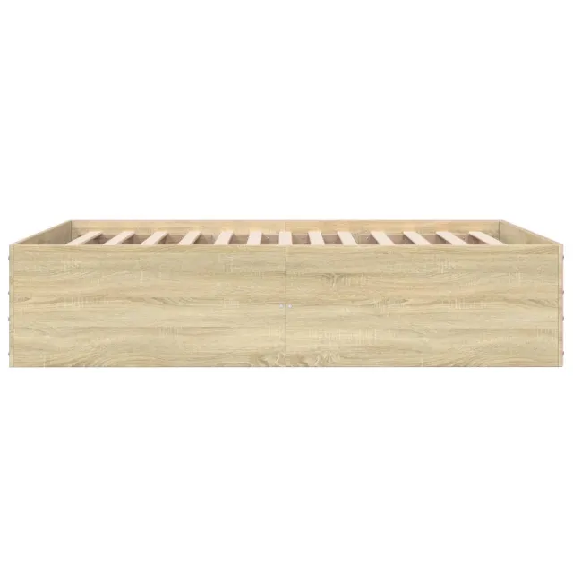 Cadre de lit sans matelas chêne sonoma 140x200 cm