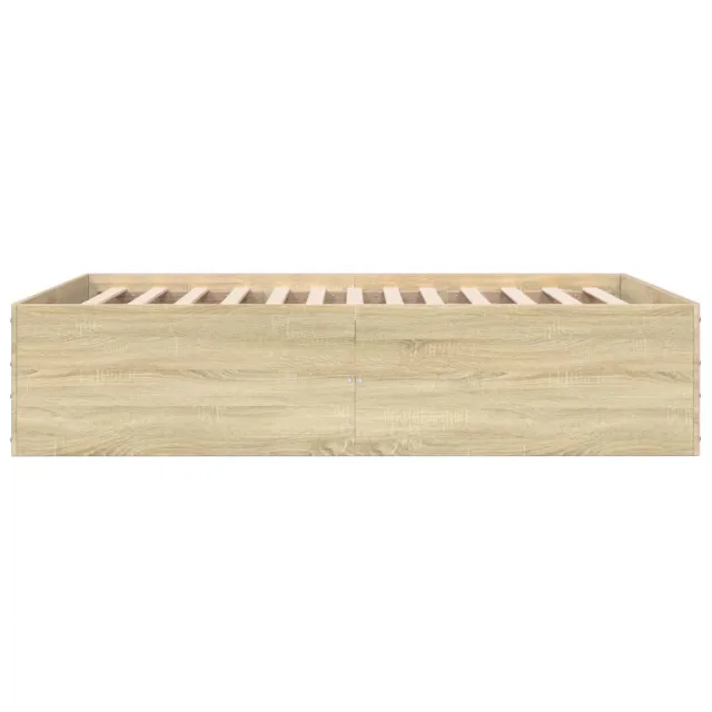 Cadre de lit sans matelas chêne sonoma 120x200 cm