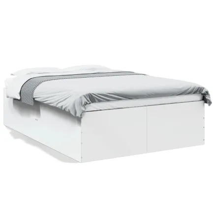 Cadre de lit sans matelas blanc 135x190 cm 2