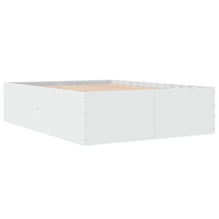 Cadre de lit sans matelas blanc 135x190 cm
