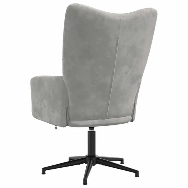 Chaise de relaxation Gris clair Velours