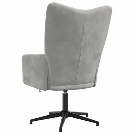 Chaise de relaxation Gris clair Velours