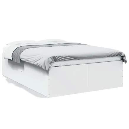 Cadre de lit sans matelas blanc 120x190 cm 2