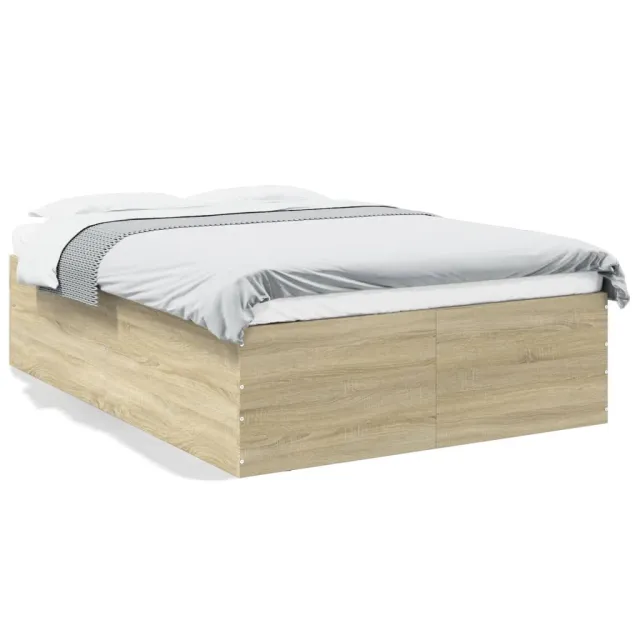Cadre de lit sans matelas chêne sonoma 120x190 cm
