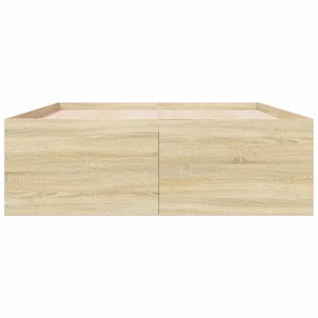 Cadre de lit sans matelas chêne sonoma 120x190 cm