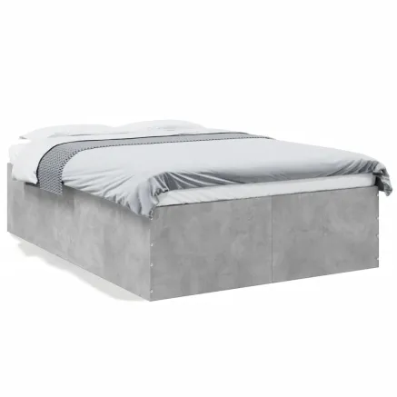 Cadre de lit sans matelas gris béton 120x190 cm 2