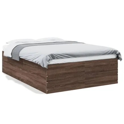 Cadre de lit sans matelas chêne marron 120x190 cm 2