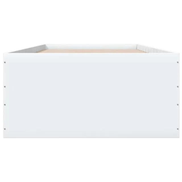 Cadre de lit sans matelas blanc 100x200 cm