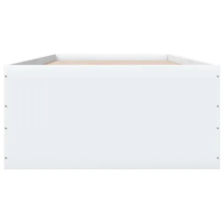 Cadre de lit sans matelas blanc 100x200 cm