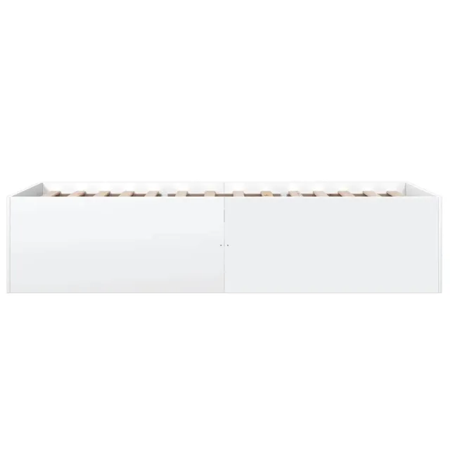 Cadre de lit sans matelas blanc 100x200 cm
