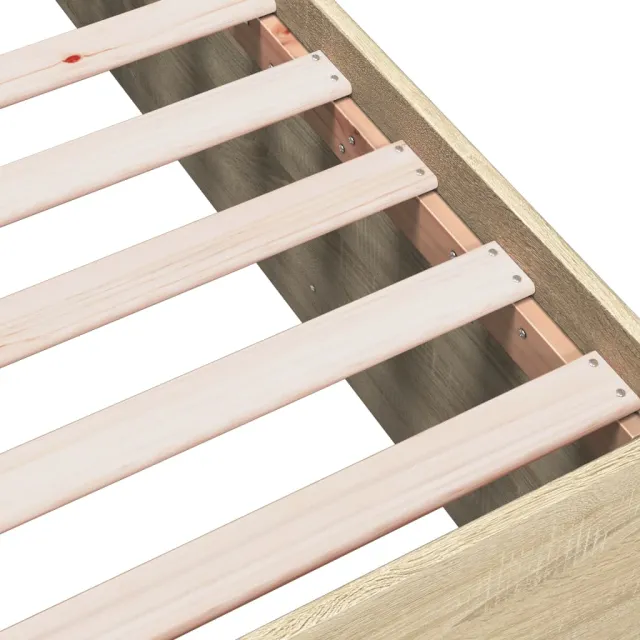 Cadre de lit sans matelas chêne sonoma 100x200 cm